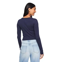T-shirt bébé à manches longues No Boundaries pour femmes Tailles TP–TTG