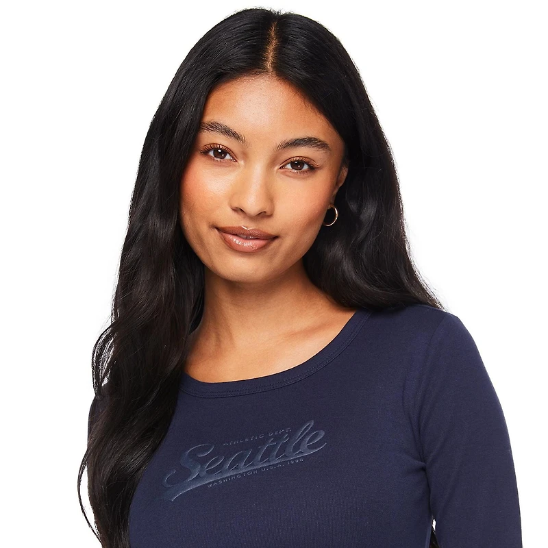 T-shirt bébé à manches longues No Boundaries pour femmes Tailles TP–TTG