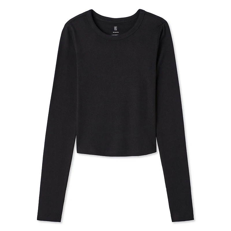 No Boundaries Women's Long Sleeve Baby Tee