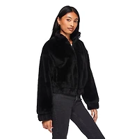 Manteau en similifourrure No Boundaries pour femmes Tailles TP–TTG