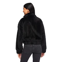 Manteau en similifourrure No Boundaries pour femmes Tailles TP–TTG