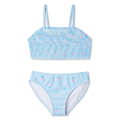 George Girls' Smocked Bikini Top 2-Piece Set