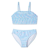 Bikini 2 pièces avec haut à smocks George pour filles