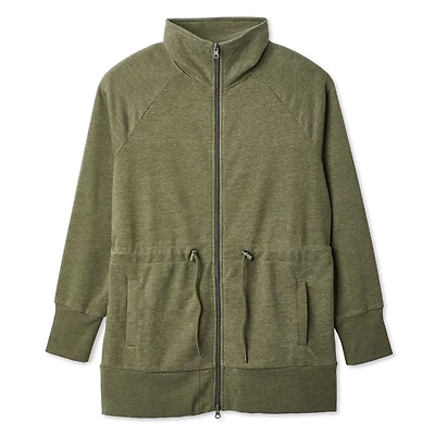 Iyla Women's Full Zip Longline Athleisure Jacket