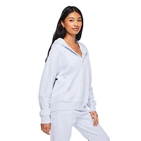 Haut à capuchon zippé en molleton surdimensionné No Boundaries pour femmes Tailles TTP-TTG