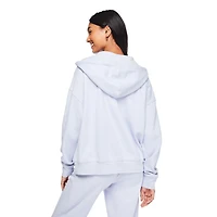 Haut à capuchon zippé en molleton surdimensionné No Boundaries pour femmes Tailles TTP-TTG