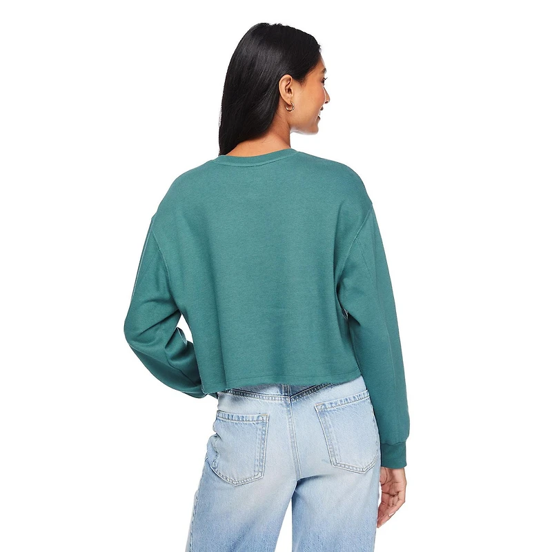 Chandail en molleton écourté No Boundaries pour femmes Tailles TP–TTG