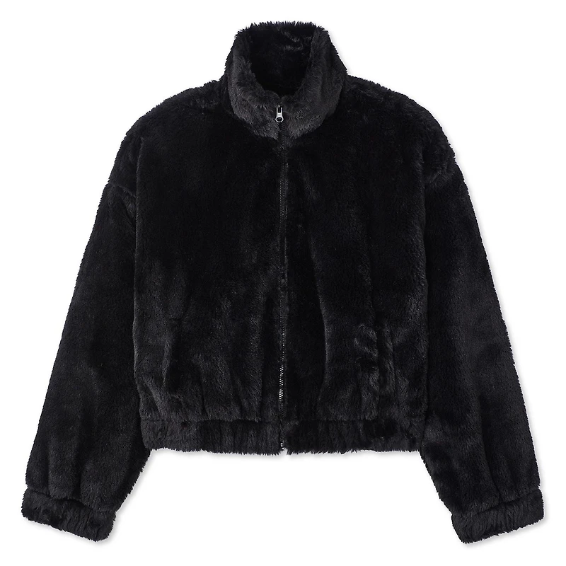 Manteau en similifourrure No Boundaries pour femmes Tailles TP–TTG