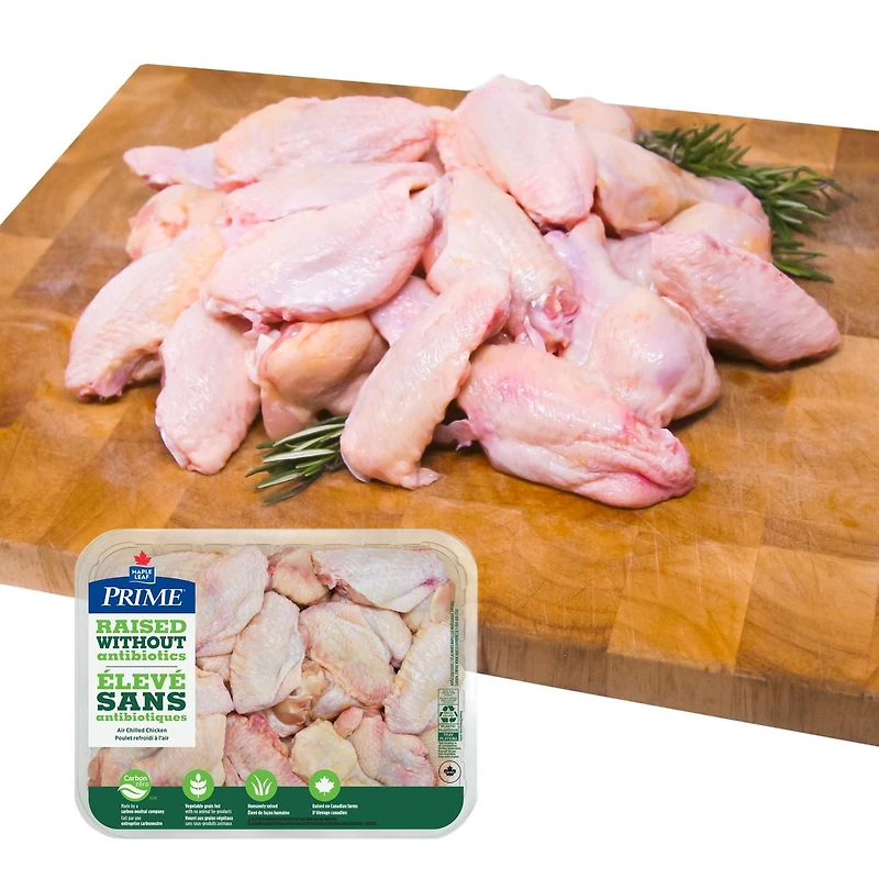 Prime Split Chicken Wings Raised Without Antibiotics Value Pack