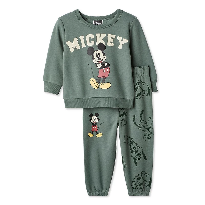 Disney Baby Boys' Mickey Mouse Sweatshirt 2-Piece Set