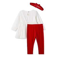 George Baby Girls' Holiday Tunic 3-Piece Set