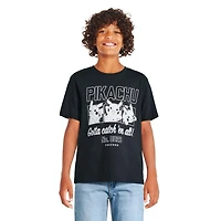 T-shirt à manches courtes Pikachu Pokémon pour garçons