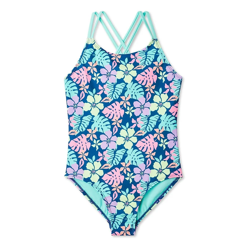 George Girls' Criss-Cross One Piece Swimsuit