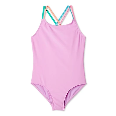 George Girls' Criss-Cross One Piece Swimsuit
