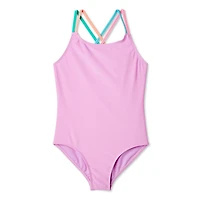 George Girls' Criss-Cross One Piece Swimsuit