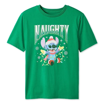 Disney Boys' Stitch Holiday T-Shirt