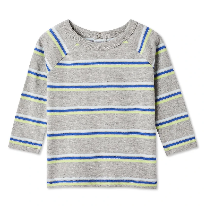 T-shirt rayé à manches longues raglan George pour bébés garçons