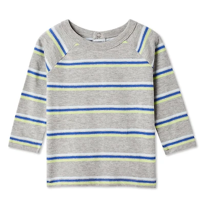 T-shirt rayé à manches longues raglan George pour bébés garçons