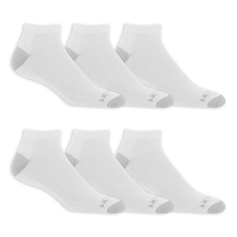 Fruit of the Loom Men's Dual Defense Low Cut Socks 6 Pairs, Mens Low Cut Socks 6 Pairs
