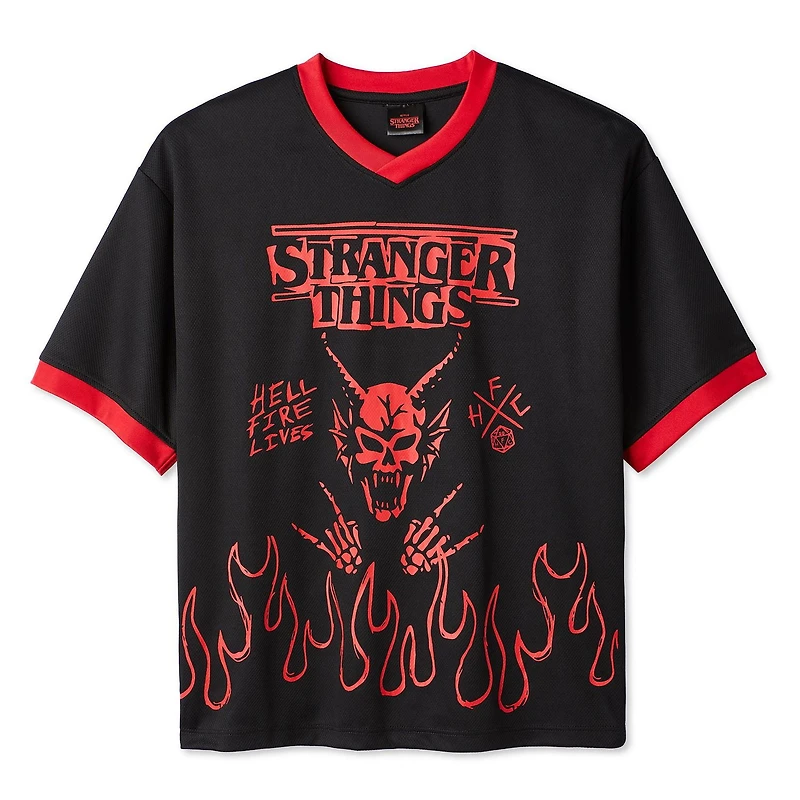 T-shirt à encolure en V Stranger Things pour garçons