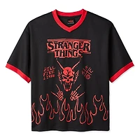 T-shirt à encolure en V Stranger Things pour garçons