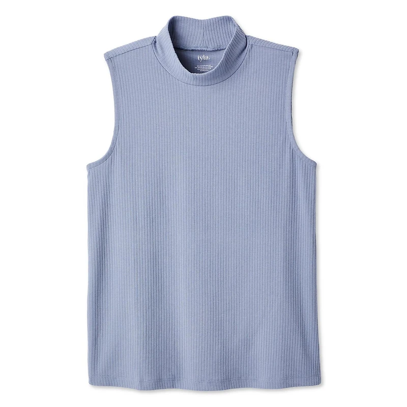 Haut côtelé à col droit Iyla pour femmes