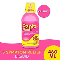 Pepto Bismol liquide pour soulager la nausée, les brûlures d’estomac, l’indigestion, les malaises gastriques et la diarrhée, saveur originale 480 ml