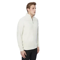 Chandail manches longues col montant zip 1/4 Dark Black