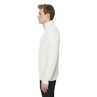 Chandail manches longues col montant zip 1/4 Dark Black