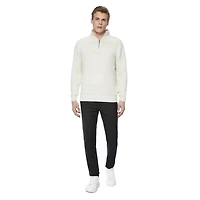 Chandail manches longues col montant zip 1/4 Dark Black