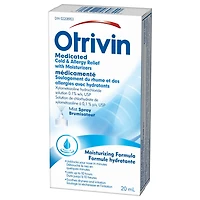 Otrivin Medicated w/Moisturizers Cold & Allergy Relief Nasal Decongestant, 20ml, 20ml Mist Spray