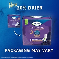TENA Sensitive Care Serviettes contre l’incontinence féminine - De nuit - 48 unités