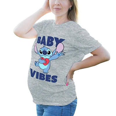 Maternity Disney Lilo & Stitch Baby Vibes Short Sleeve Top