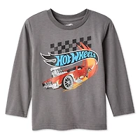 T-shirt à manches longues Hot Wheels pour petits garçons