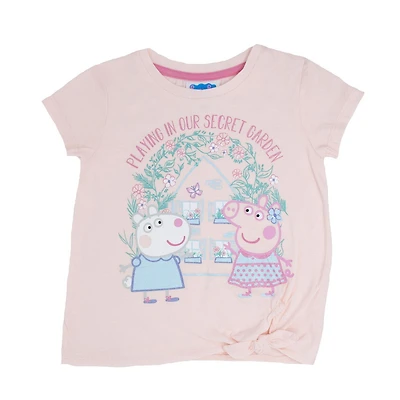 Peppa Pig T-shirt col rond à  manche courte avec nœud