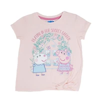 Peppa Pig T-shirt col rond à  manche courte avec nœud