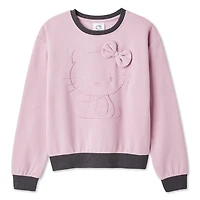 Hello Kitty Girls' Embroidered Sweatshirt