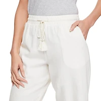 Pantalon à pampilles en mélange de lin Penmans pour femmes