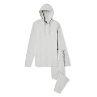 Ensemble de détente 2 pièces en tricot gaufré brossé avec jogger George pour hommes