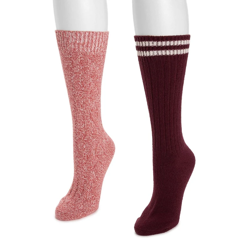 Muk Luks Women's 11" Tall Boot Sock 2 Pair