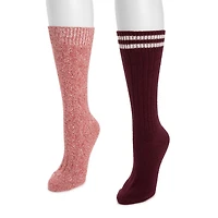 Muk Luks Women's 11" Tall Boot Sock 2 Pair