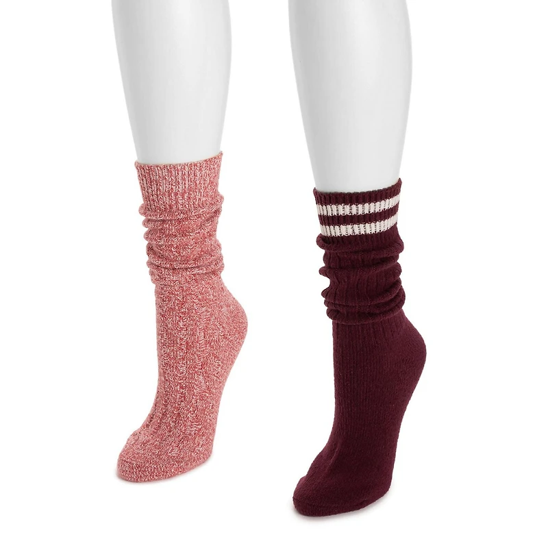 Muk Luks Women's 11" Tall Boot Sock 2 Pair