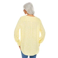 Chemisier imprimé à manches roulées avec attache boutonnée Penmans pour femmes