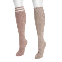Muk Luks Women's Knee High Socks 2 Pair