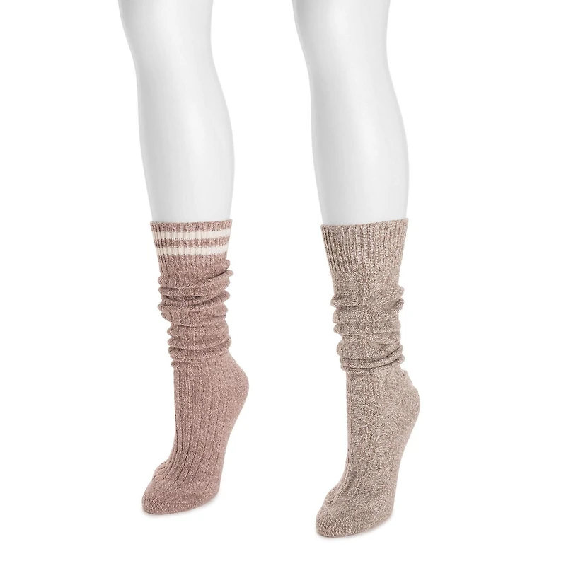 Muk Luks Women's Knee High Socks 2 Pair