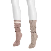Muk Luks Women's Knee High Socks 2 Pair