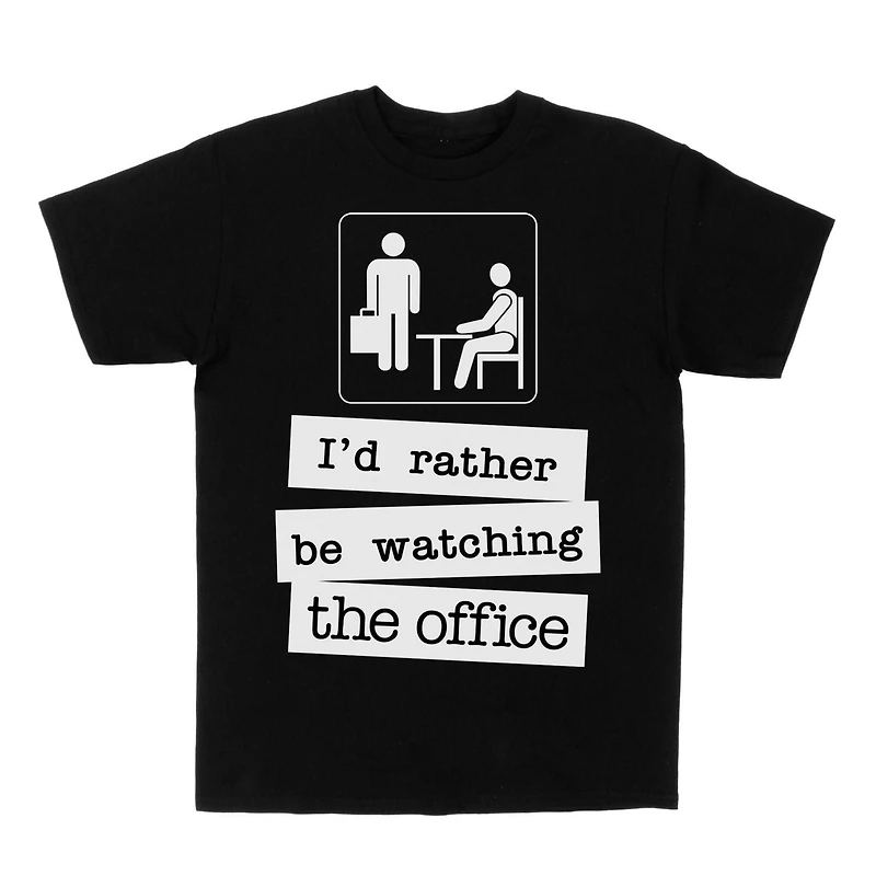 The Office T-shirt manche courte côtelés à col rond pour femmes