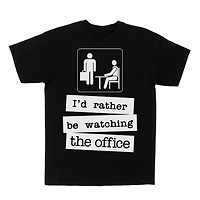 The Office T-shirt manche courte côtelés à col rond pour femmes