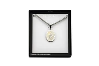 Designs pour Lui Acier Inoxydable St Christopher médaillon avec chaîne