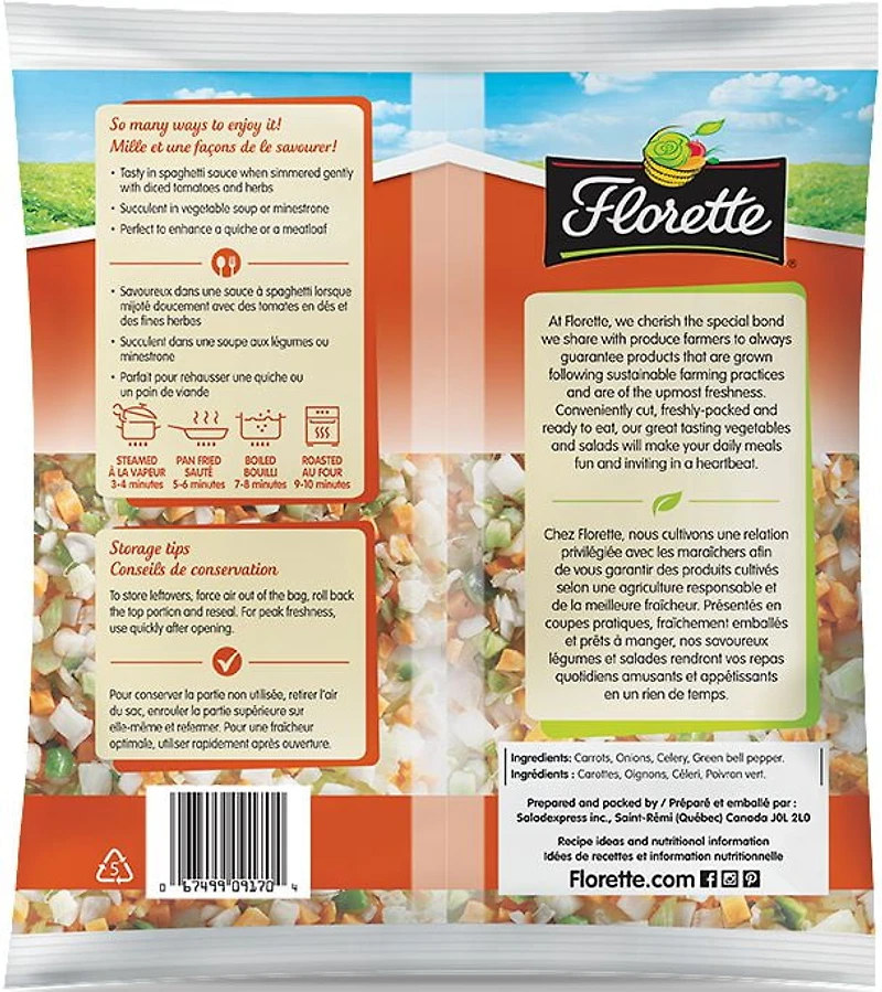 Florette Mélange de légumes pour sauce spaghetti